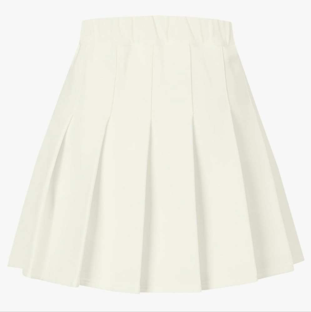 SANGTREE PLUS SIZE Women's Pleated Elastic Waist Skirt with Pockets
